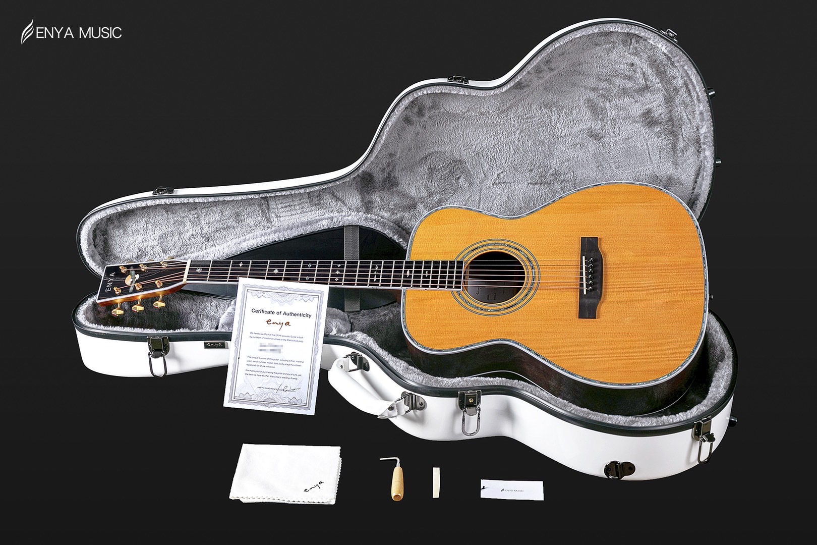 Enya T10S Series Acoustic Guitar with Hardcase - LEEN MUSIC SHOP