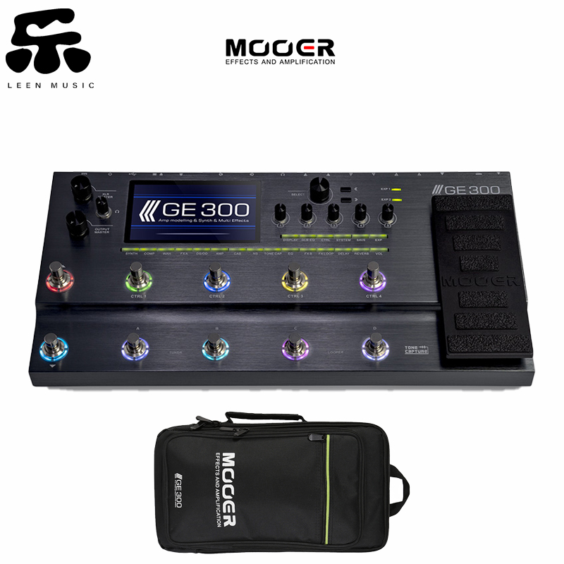 Mooer GE300 Amp Modelling Processor Synth Pedal Guitar Multi Effects with  gig bag - LEEN MUSIC SHOP