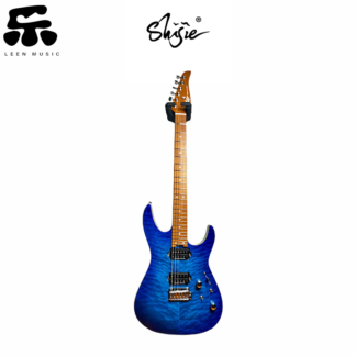 Shijie TONE MASTER TM6 DLX Limited 2022 - Quilted Blue 1 PC Neck with flamed maple skunk stripe